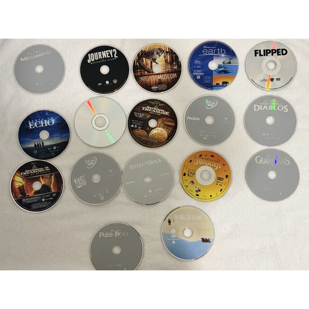 Lot of 16 Disney Dreamworks Kid Movies DVD Used Works, Earth to Echo, Jumanji